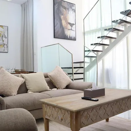 Duplex Serenity Your 2Br Transit Apartment In Masdar City Abu Dhabi Exterior photo
